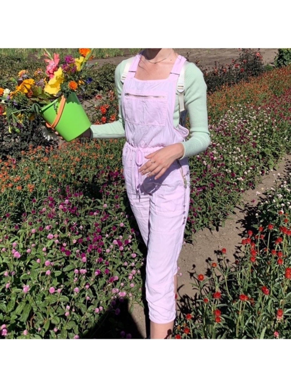 Wilfred free soft grey distressed cropped overalls - Picture 3 of 12